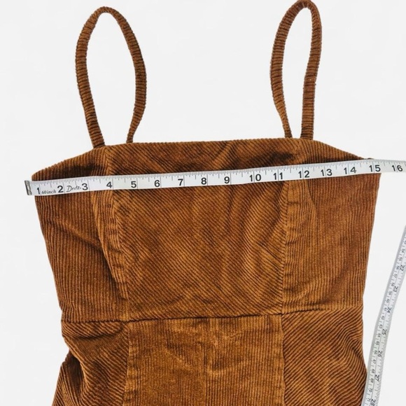 Forever 21 Brown Corduroy A-Line Mini Dress Size M - Picture 7 of 10